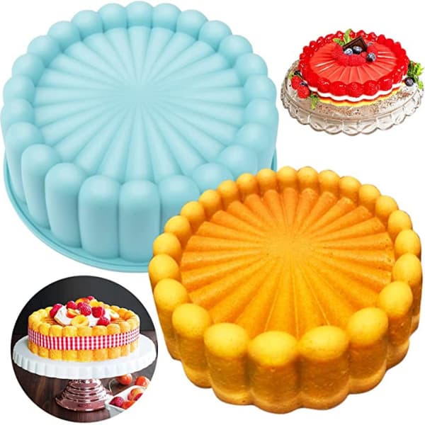 Silikon Rund Bakeform Charlotte Kaker Bakeform Svamp Fla Blue