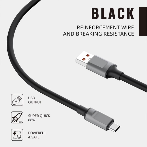 120W USB til Type-C flytende silikonkabel PD hurtigladekabel Yellow Type-C