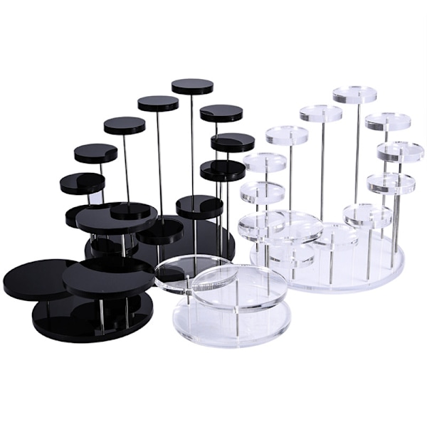 Cupcake-stativ Akryl Display Stativ For smykker Kake Dessert Ra Black 3