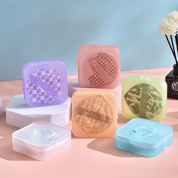 1st box Kosmetisk Puff Makeup Sponge Powder Puff Torkhållare White