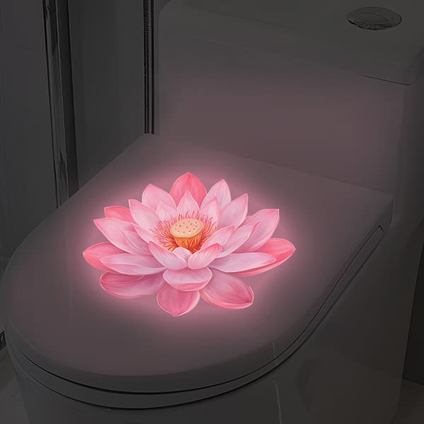 Lysende Lotus Toalettklistremerke 2