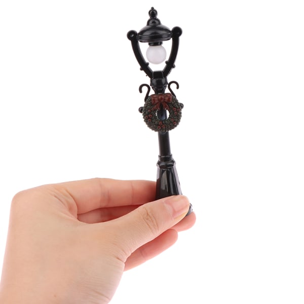 1:12 Dukkehus Miniatyr Julegatelampe Minigatelykt A