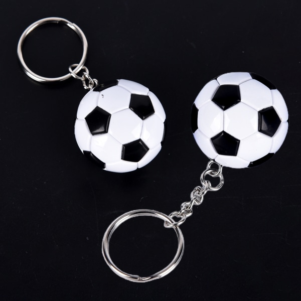 3D Sport Fotboll Souvenirer Nyckelring i PU-läder D