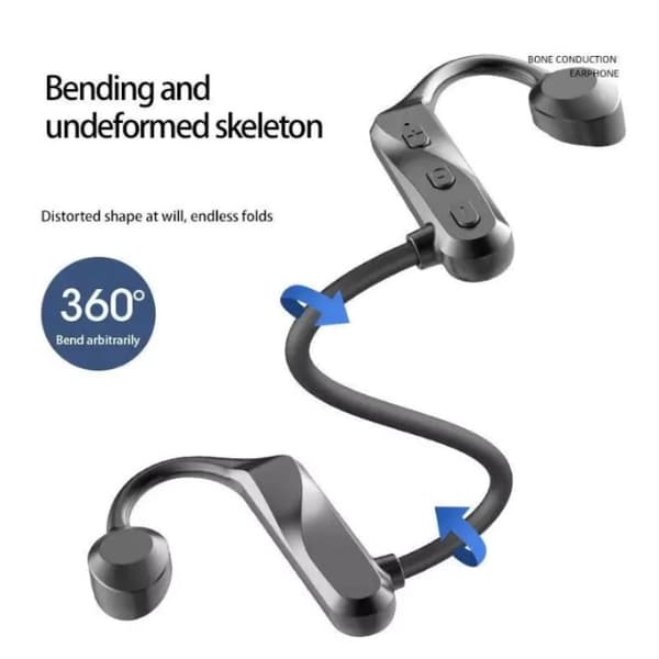 NYT Universal Bone Conduction Headset Trådløse Bluetooth-hovedtelefoner Black