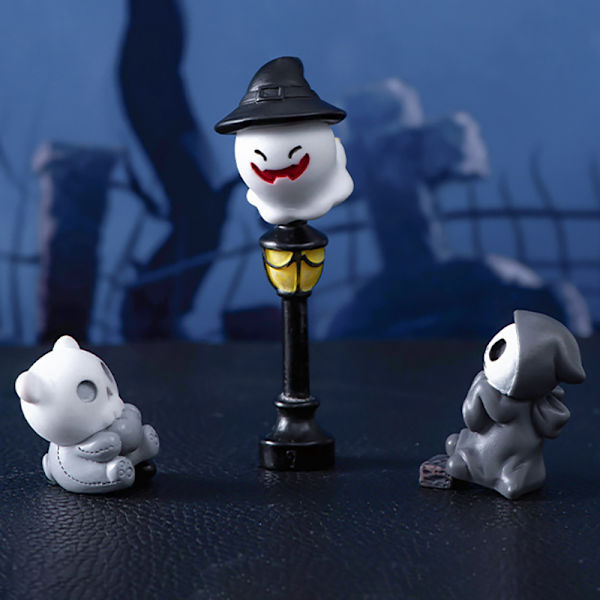 Halloween Spøkelse Djevel Troll Figur Miniatyr Landskap Dekor 5