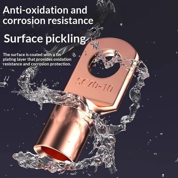 CD Kobberkabelsko Ring Ledningsforbindere Bare Kabel Elektrisk Krymp Te A7