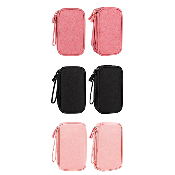 Wire Bag Travel Bärbar lagring Datakabel Organizer hörlurar Gray L