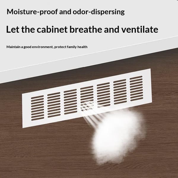 1 st hushållsventilationsgaller väggventilationsskydd garderob 60x500mm Silver