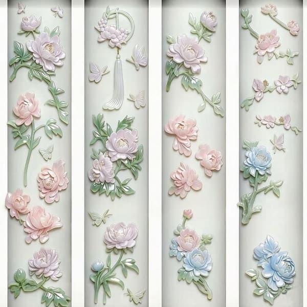 3D Pæon Blomst Negleform DIY Silikone Negleværktøj Blomsterblad N