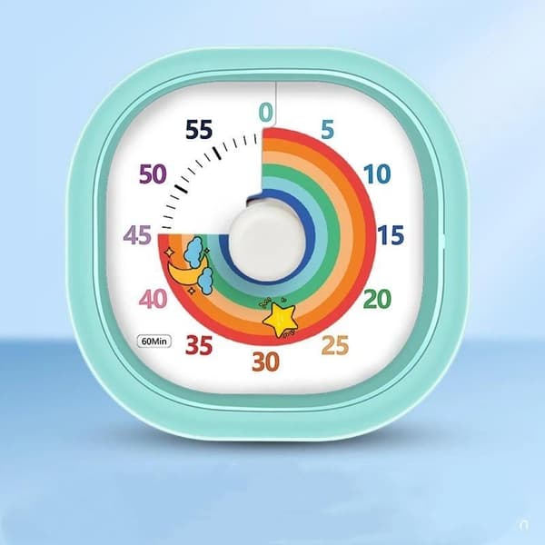 Stille visuel timer til klasseværelset med natlys til hjemmeskole A5