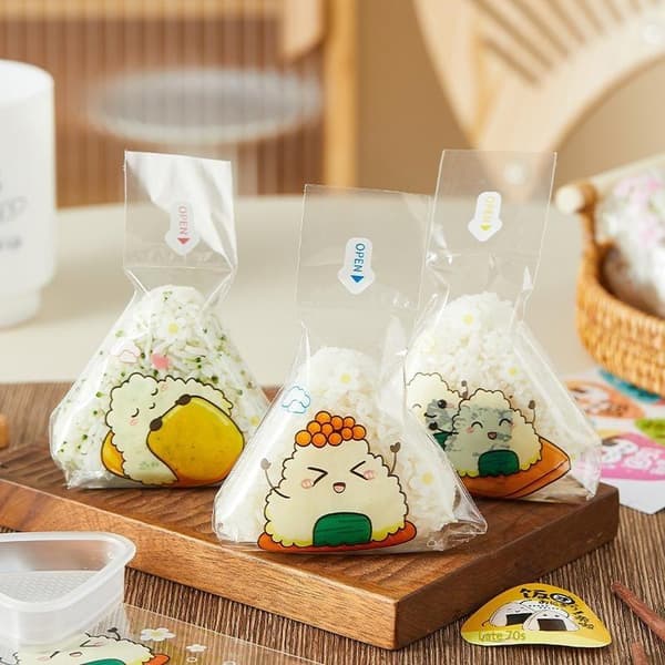 50 stk. trekantet risgrønnsaksrull Onigiri Sushi engangspakke A2