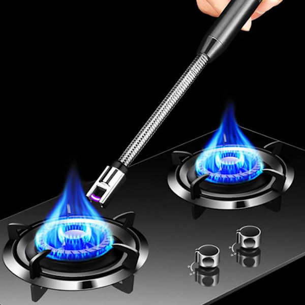 Multifunktionell elektrisk tändare USB-laddningsbar bärbar Elec Black