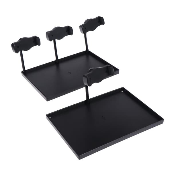 1 sett mikrofonstativ lydkortbrett Live mikrofon plast 2 Phone Holder