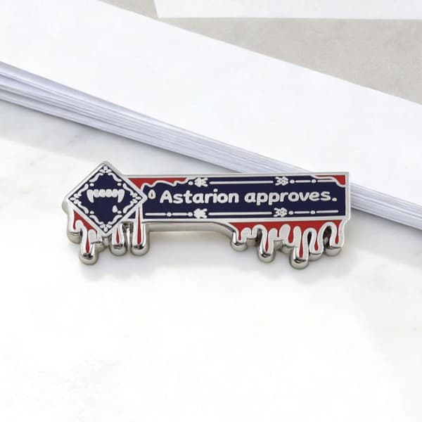Astarion Godkender Emaljebroche Detalje Fantasy RPG Pin Gave Tilbehør A