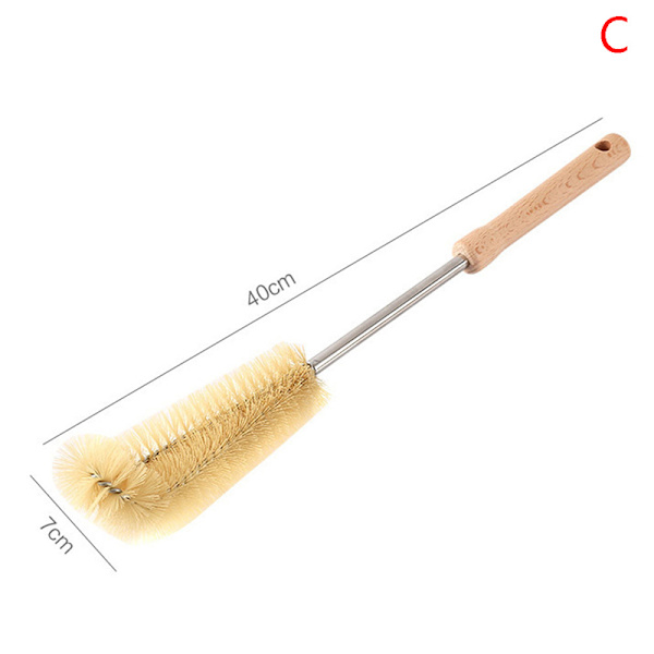 Puinen kahva Pullokuppiharja Lasipullonpuhdistusharjasarja 7*7*40cm