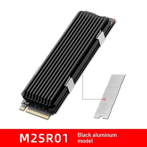 För M.2 SSD PS5 NVMe kylfläns kylare M2 2280 SSD hårddisk A Black