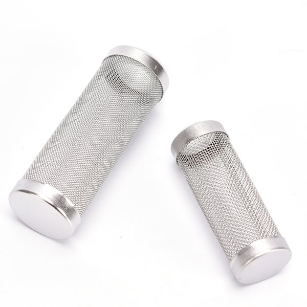 holdbart rustfrit stål filter mesh akvarie filter vagt fisk 8.5cm