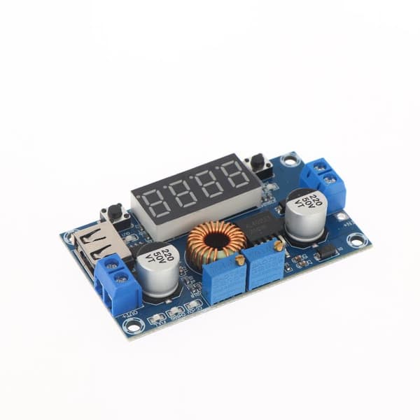 1 sæt 5A 75W XL4015 DC-DC-konverter justerbar step-down oplader