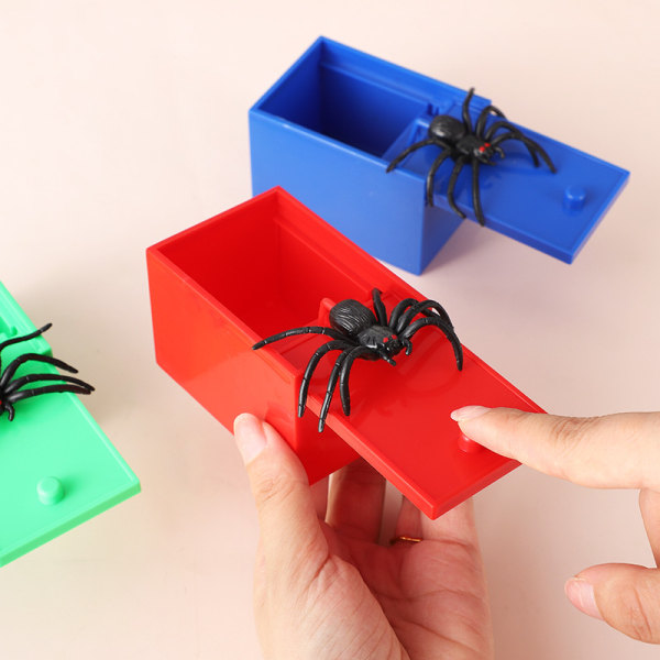 Trick Spider Funny Scare Box Plastic Hidden Spider Box Scare Bo