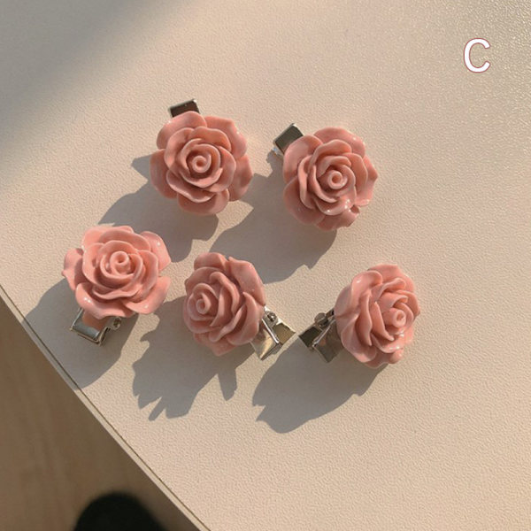 1Pc e Butterfly Rose Peach Hårnål Hårklemme for jente kvinner Gif C