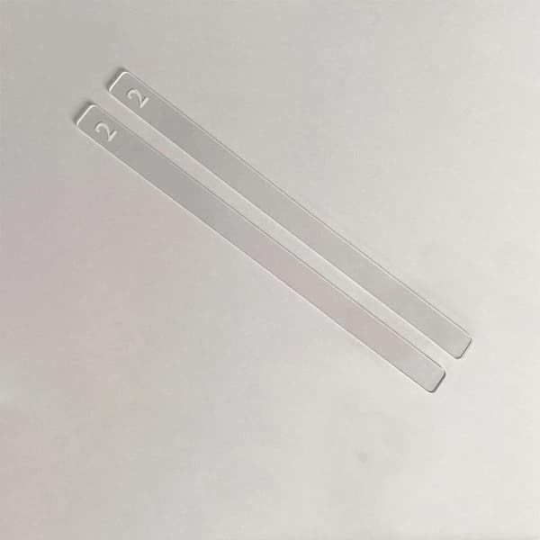 2 stk. akryltykkelseslineal 2-5 mm A1
