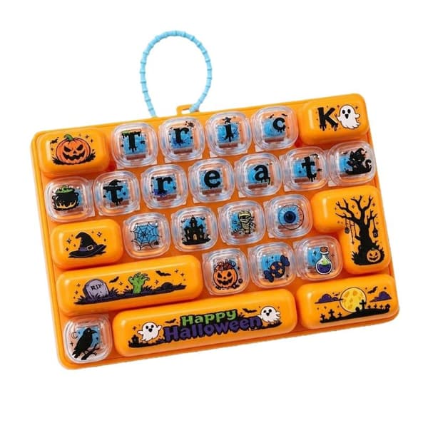 e Halloween-tema 26-tasters tastaturknap legetøjsposepynt 1pc