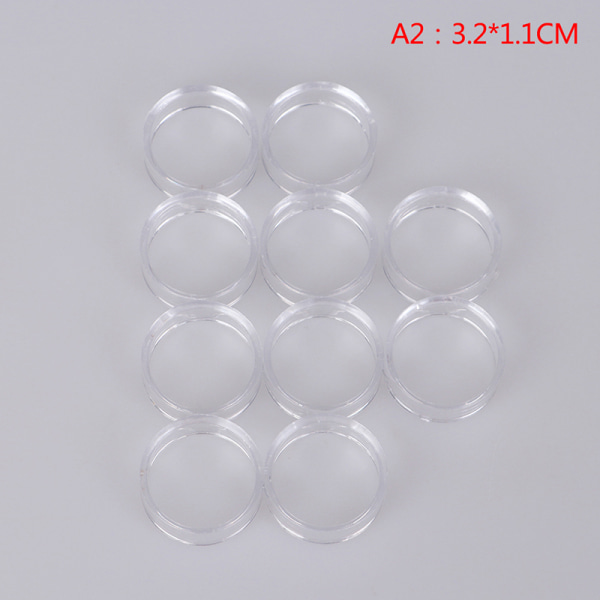 10 STK Akryl Clear Display Stand Kugleholder til Krystal 3.2*1.1CM