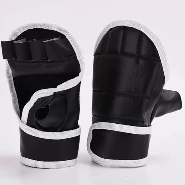 Halvfinger boksehansker Kamp Kick Boksehansker Karate Mu Black