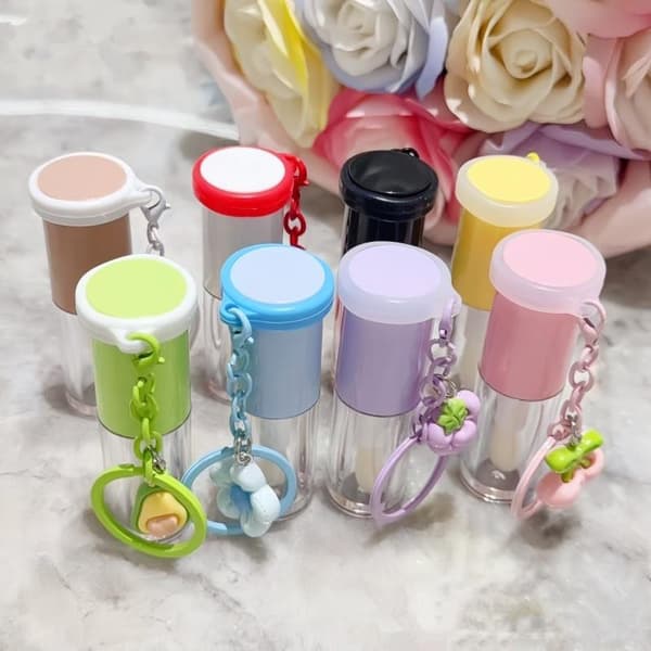 Klare Lipgloss-tuber, påfyllbare, tomme glasur-lipglossbeholdere Blue