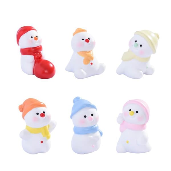 6 stk. jule-mini-snemandspynt jule-mini-snemænd min 6pcs