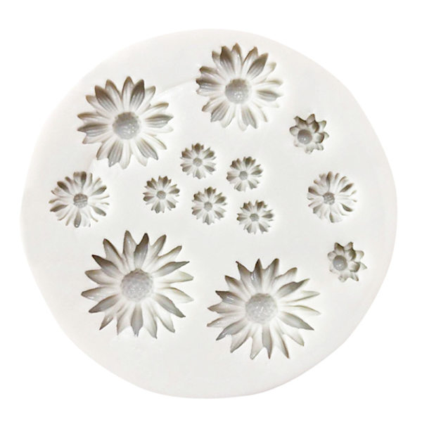 Daisy Wild Chrysanthemum Flower Shape Silikonform Bakform 8cm
