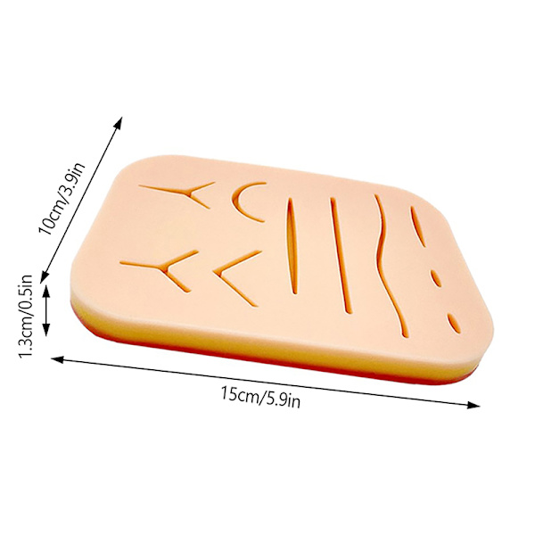 Silikon Human Traumatic Skin Model Återanvändbar hudsår Sutur