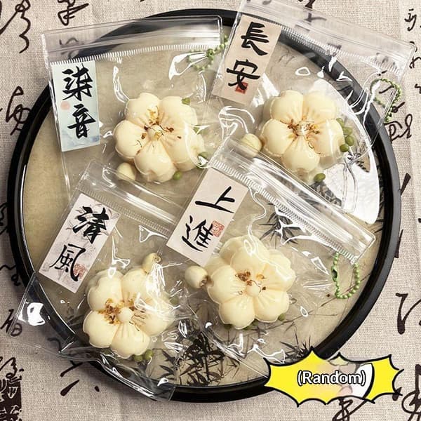 e Simulering Blomsterkake Squishy Mochi Leketøy Sakte Rebound White