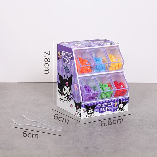 1 sæt dukkehus miniature gennemsigtigt slikskab model e Min A1