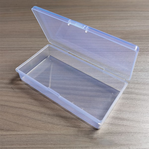 Rektangulärt lås tom låda Transparent plast reservdelar verktyg
