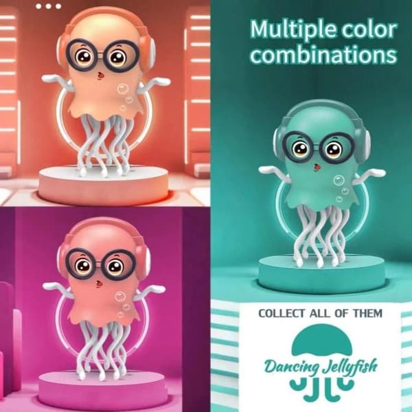 Dansende manetleke Smart tentakkelutforsker med LED-lys Red octopus
