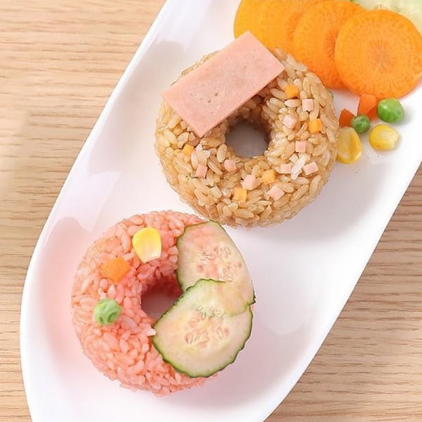 2 ST Creative Sushi Donut Shape Maker Rice Ball Form Home Non-S