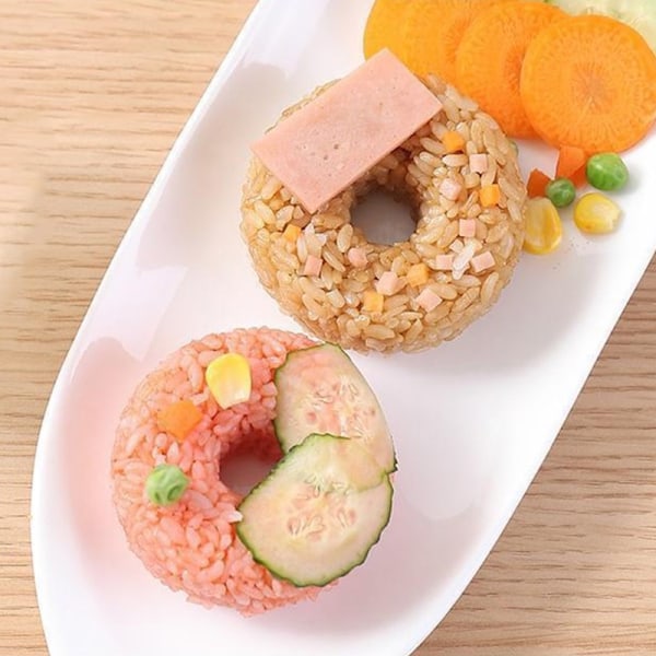 2 STK Creative Sushi Donut Shape Maker Rice Ball Form Home Non-S