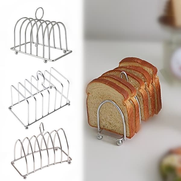 Rustfrit stål skiver toaststativ servering spisebordsholder B C2