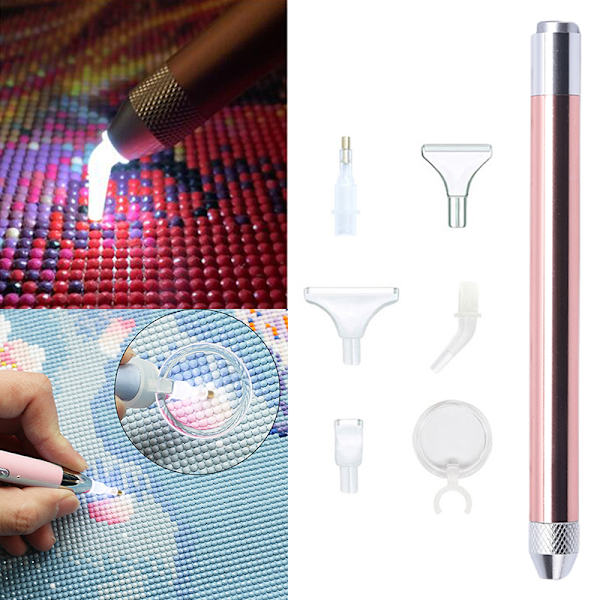 Pen Lighting Point Drill Pen med forstørrelsesglas håndværktøj B-7Pcs