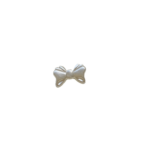 20st/påse French Pearl White Bow Nail Charm Elegant Bow DIY Nai