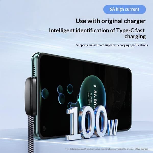 90 asteen USB Type C -kaapeli 60/100 W pikalataus tiedonsiirto A2