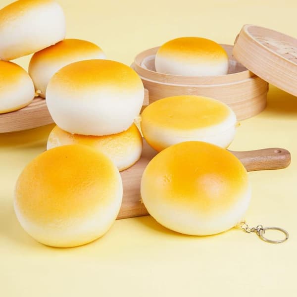 Realistisk ångad bulle Squishy Leksak Långsamt stigande Fidget Leksak A4