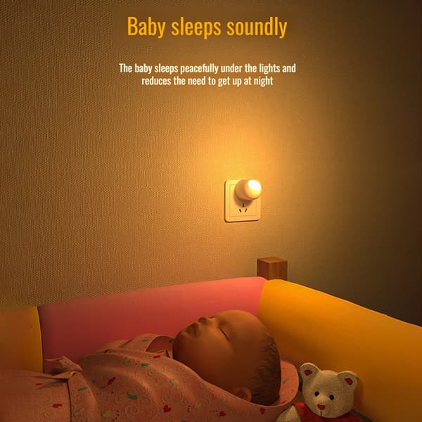 360° LED Natlys Sensor Blødt Lys Babyfodring Øjenbeskyttelse White light 1pc