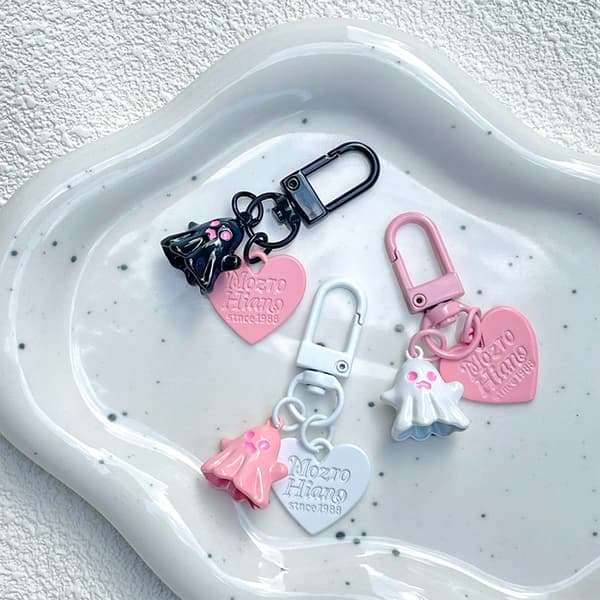 Halloween Ghost Keychain Doll Pendant Love Keyring Backpack Cha C