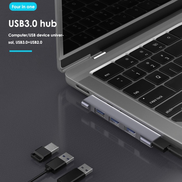 PD High Speed USB-C USB HUB Bred Använder USB3.0 5Gbps Portable Ty USB3.0