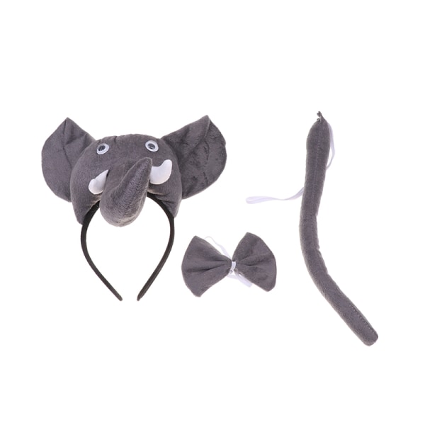 Børn Børn Elefantører Pandebånd Animal Tie Tail Gift Party 3Pcs/set