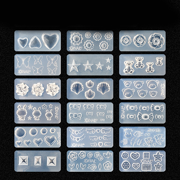 Silikon form DIY Nail Art Form Nageldekoration Silikon A16
