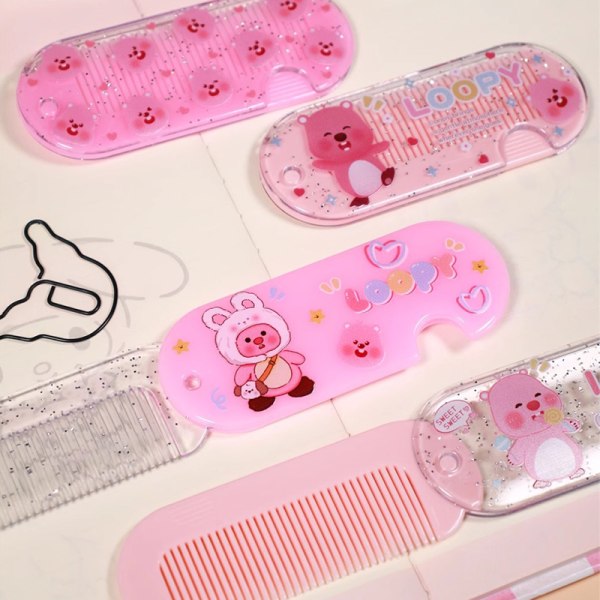 Folding Comb Beauty Cartoon Folding Comb Styling Tool Hair Acce I