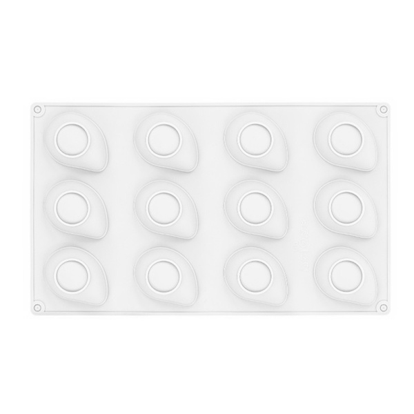 Mango Silikoneform 6/12 Hulrum Mousse Kage Bageform White 12